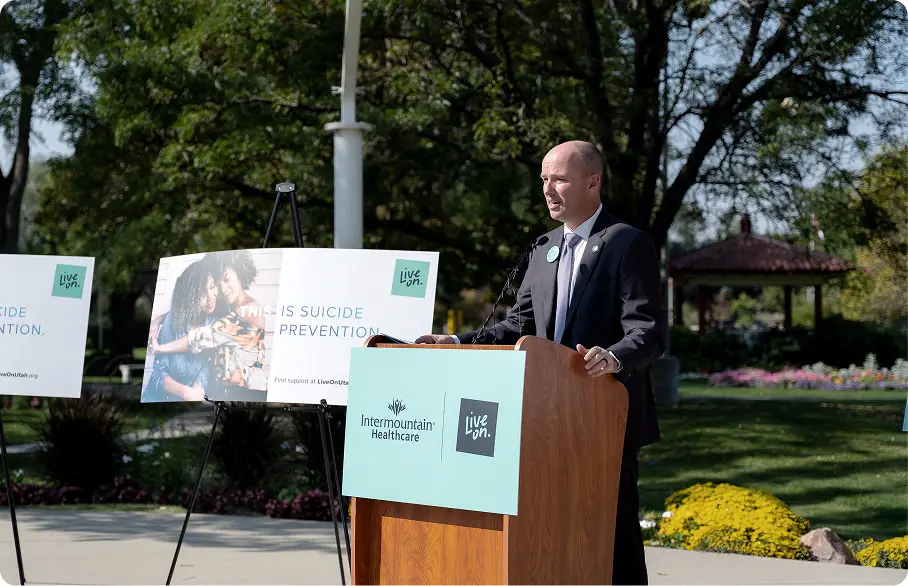 Utah Governor Spencer Cox at Live On Event