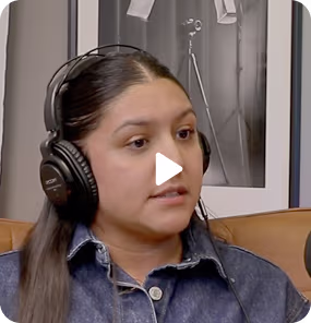 Women wearing headphones